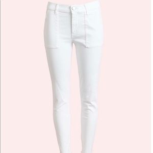 Loft crop utility jeans